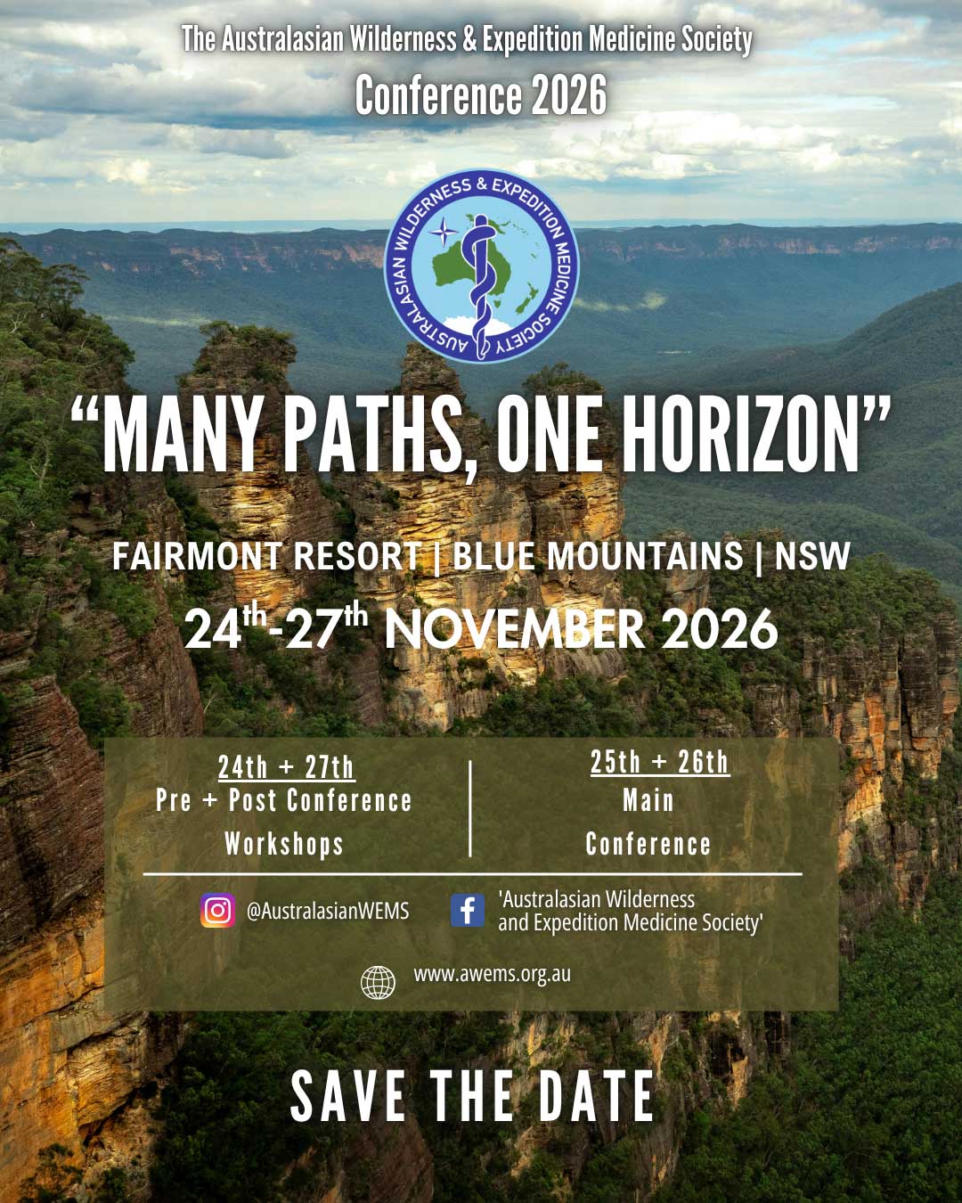 AWEMS Conference 2026 Save The Date Poster